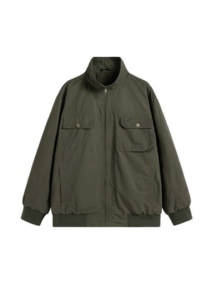 Thin Stand Collar Personality Outdoor All-match Work Jacket