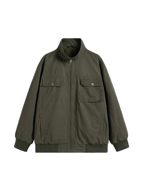 Thin Stand Collar Personality Outdoor All-match Work Jacket