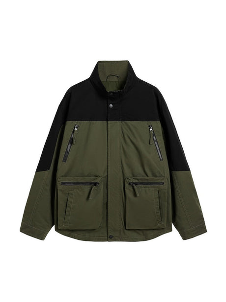 Multiple Pockets All-match Color Matching Windproof Outdoor Work Jacket