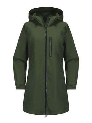 Outdoor Sports Water Proof Hooded Long Sleeve Loose Leisure Windproof Zipper Jackets