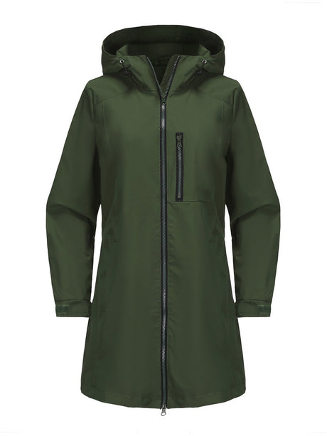 Outdoor Sports Water Proof Hooded Long Sleeve Loose Leisure Windproof Zipper Jackets