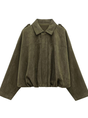 Liber Autumn Women's Pocket Solid Color Jackets