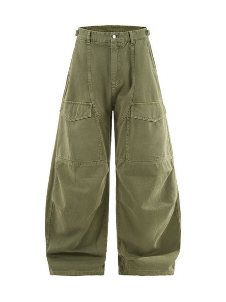 Liber Autumn Neutral wear Solid Color Cargo Trousers