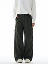 Liber Autumn Neutral wear Multiple pockets Solid Color Cargo Trousers