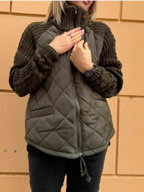 Liber Autumn Women's Zipper Plaid Jackets