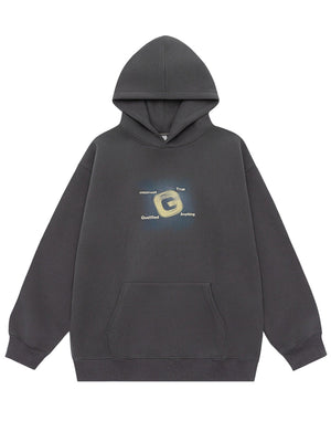 Letter Print Hooded Sweatshirts&Hoodies