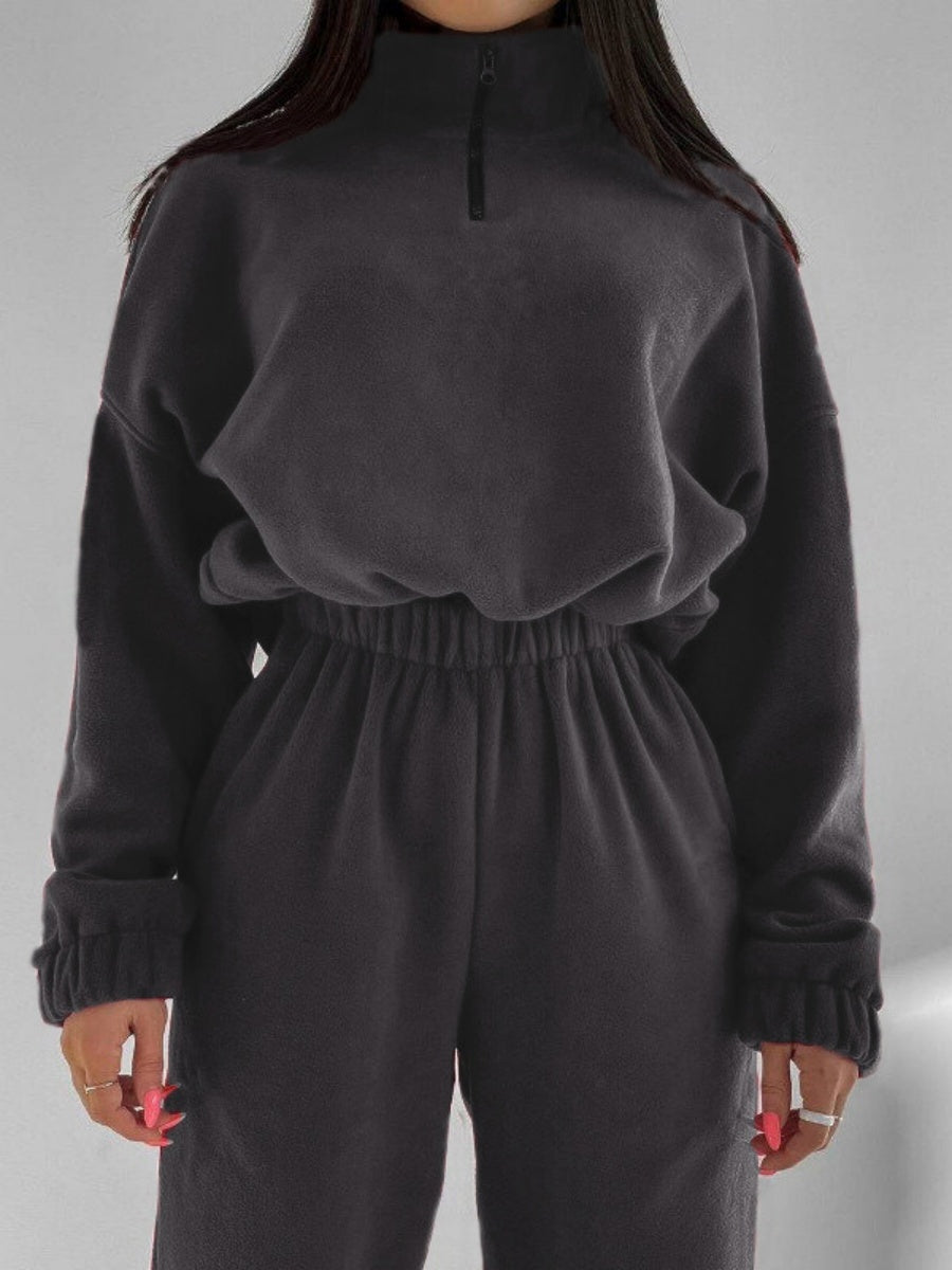 Liber Autumn women's zipper pullover sweatshirt long sleeve two-piece suit