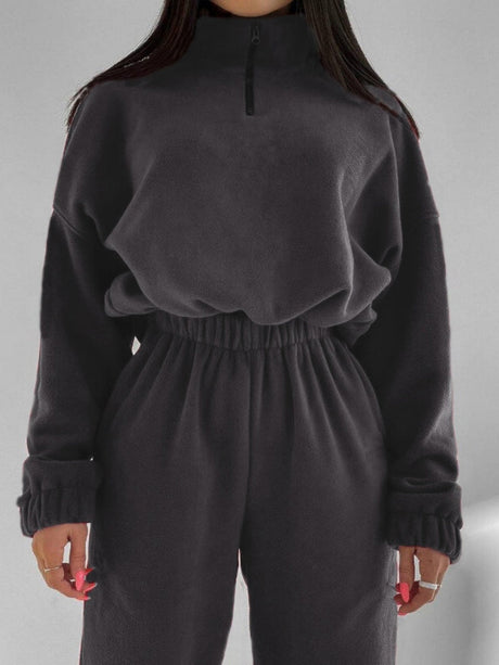 Liber Autumn women's zipper pullover sweatshirt long sleeve two-piece suit