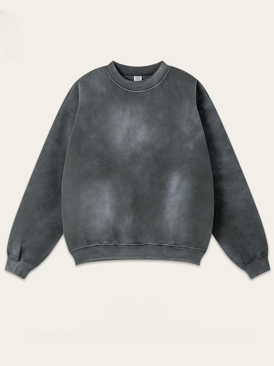Liber Autumn Neutral wear Ribbed hem Solid Color Sweatshirts&Hoodies