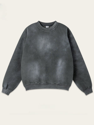 Liber Autumn Neutral wear Ribbed hem Solid Color Sweatshirts&Hoodies