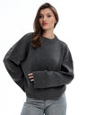 Liber Crew Neck Solid Color Knitted Sweater