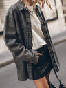 Liber Spring Women's Lapel Solid Color Jackets