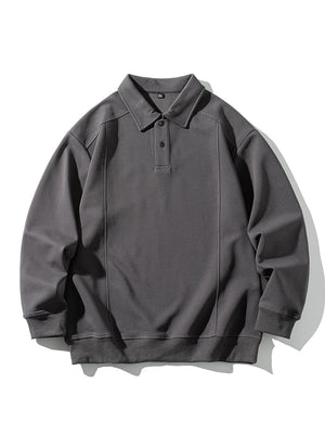 Stereo Segmentation Deconstruction Lapel Polo Shirt