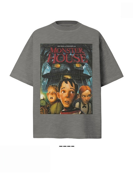 Liber Summer Neutral Printed Cartoon T-shirts