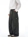 Liber Autumn Neutral wear Multiple pockets Solid Color Cargo Trousers