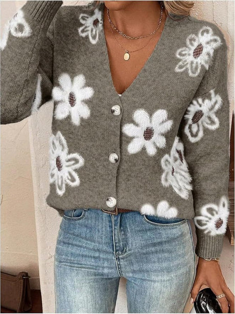 Flower pattern Cardigans
