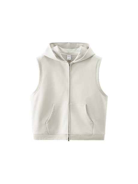 420G Heavy Double-ended Zipper Hoodies Vest Jacket