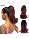 Slightly Curled Short Hair With Drawstring Ponytail, Made Of Synthetic High-temperature Silk Wig