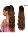 Pull-cord Hair Tie Water Ripple High-temperature Silk Ponytail Wig