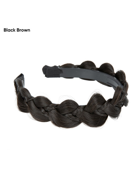 Braided Headband, Wide-brimmed Three-strand Sandwich Wig