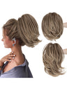 Short, Curled Ponytail Wig With Clip