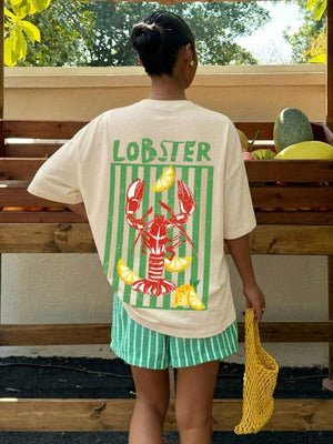 Casual And Versatile 3D Letter Pattern T-shirt