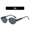 Metal Retro Oval Sunglasses