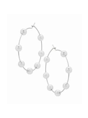 Exaggerated And Unique Round Pearl Earrings