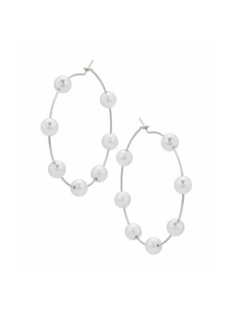 Exaggerated And Unique Round Pearl Earrings