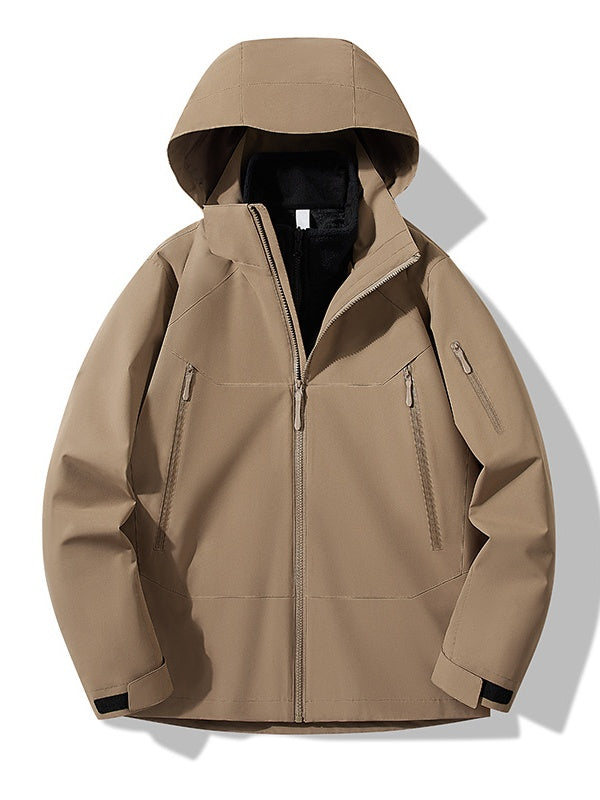 Hard Shell Triple Removable Fleece Water Proof Antifouling Windproof Windproof Jacket