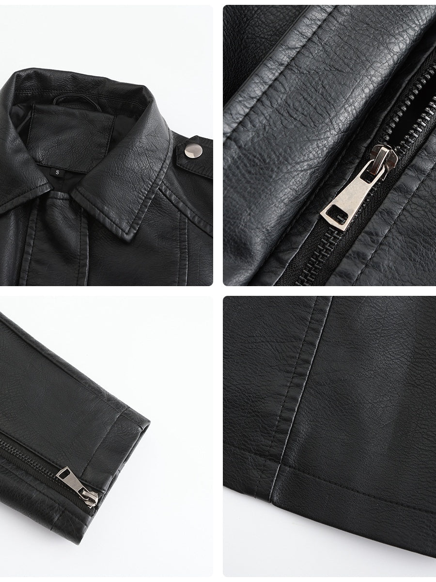 Mid-length Pu Pocket Trench Coats