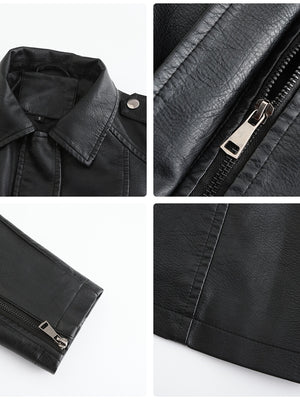 Mid-length Pu Pocket Trench Coats