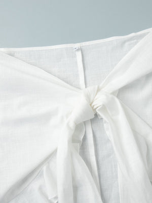 Pure Cotton Lapel Hip-hugging Shirts Mini&Short Dresses