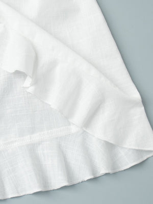 Pure Cotton Lapel Hip-hugging Shirts Mini&Short Dresses