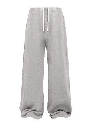 Liber Summer Neutral wear Trouser leg stitching Solid Color Pants
