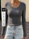 100% Wool Crew Neck Long-Sleeve Sweater