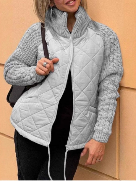 Liber Autumn Women's Zipper Plaid Jackets