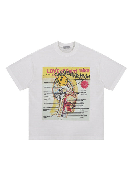 Liber Summer Men's Printed Letter T-shirts