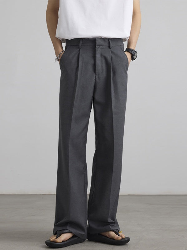 Liber Autumn Men's Pocket decoration Solid Color Pants