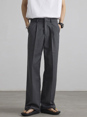 Liber Autumn Men's Pocket decoration Solid Color Pants