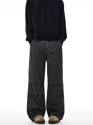 Liber Autumn Men's Multiple pockets Solid Color Cargo Trousers