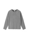 Liber Autumn Neutral wear Henry Collar Solid Color T-shirts