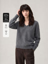 95% Wool & Cashmere Relaxed V-Neck Sweater