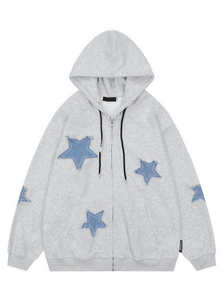 Liber Autumn Women's Zipper Geometric Patterns Sweatshirts&Hoodies