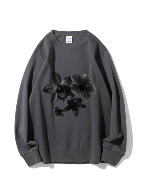 Flower Head Printed Sweatshirt