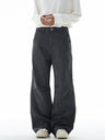 Liber Autumn Neutral wear Pocket decoration Solid Color Pants