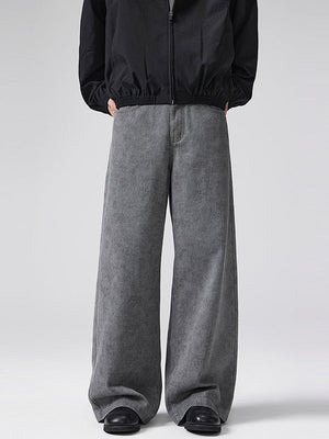 Retro Tie-dye Printed A-shaped Old Loose Floor-length Trousers