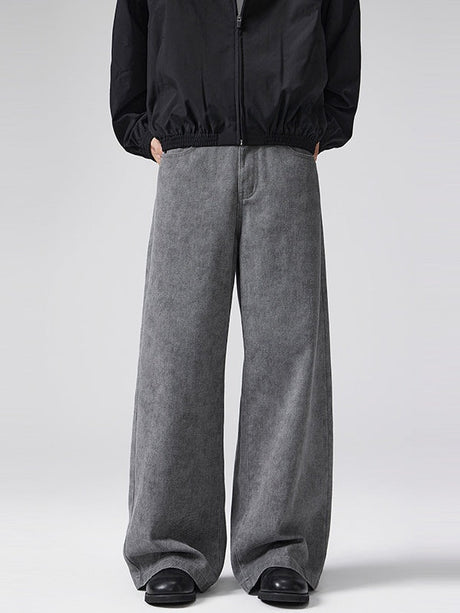 Retro Tie-dye Printed A-shaped Old Loose Floor-length Trousers