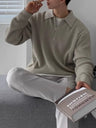 Liber Autumn Men's Solid Color Sweaters