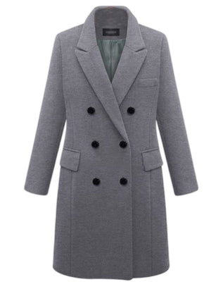 Double-breasted Suit Jacket For Autumn And Winter Formal Casual Coat